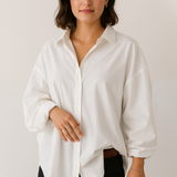 Oversized skjorte med drop-shoulder og knapper