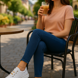 Dame Sneakers med Guld Detaljer – Elegant Hverdagsstil