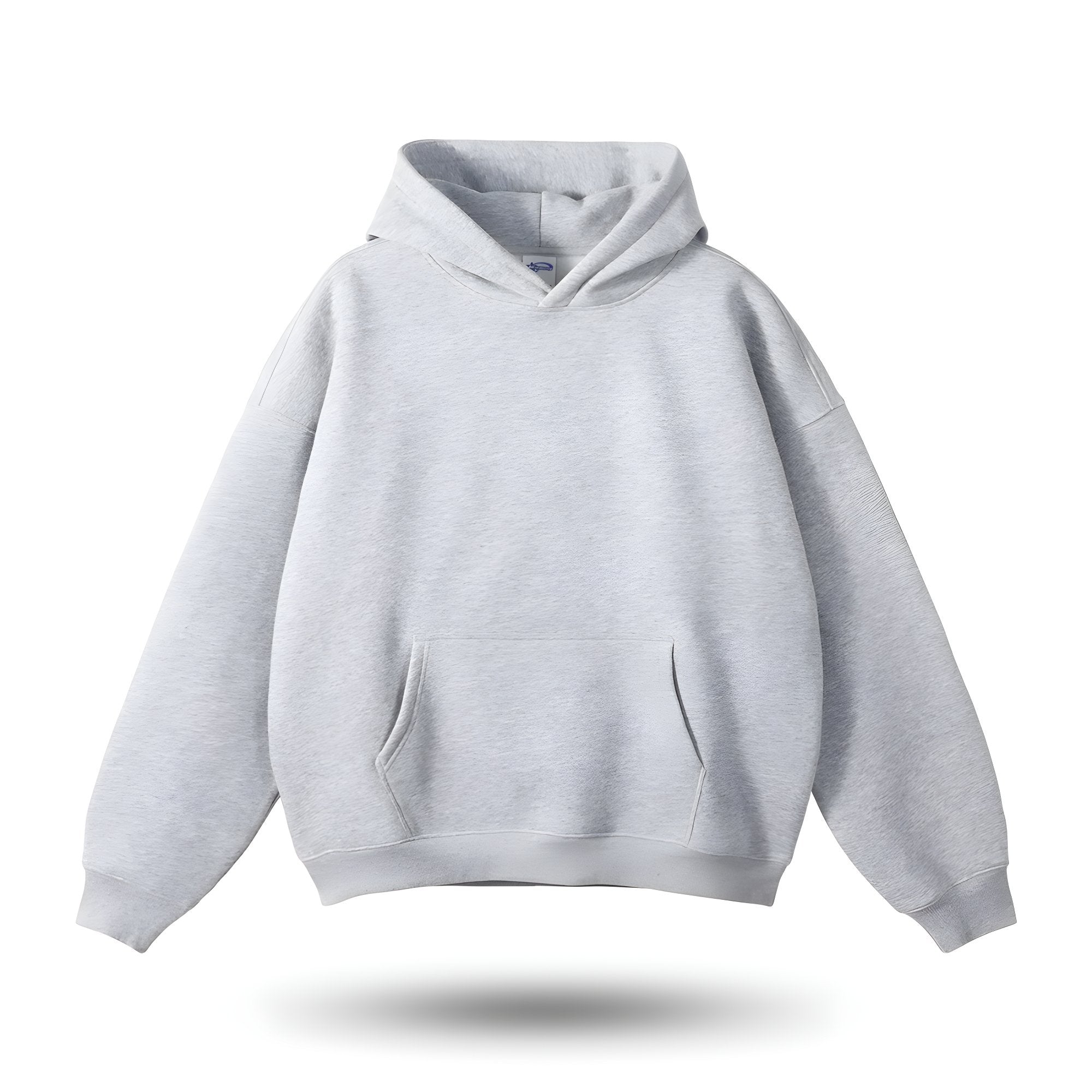 Unisex basic hoodie med kængurulomme og blød fleece