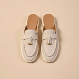 Slip-On Mules med Ruskindslook og Metalspænde til Kvinder