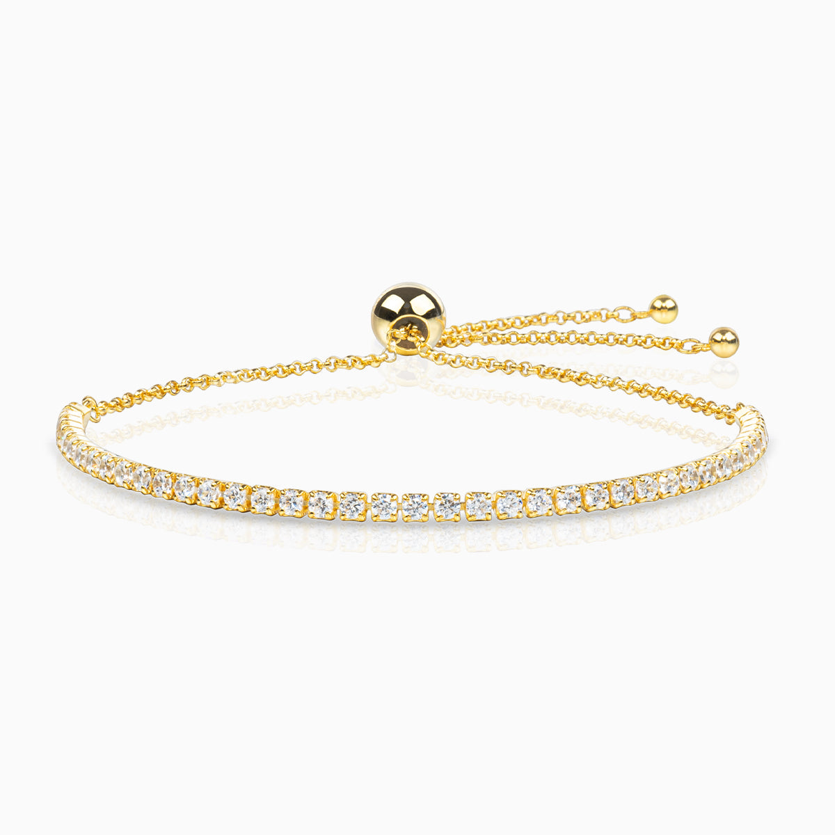 Tennis Slider Armbånd – Skinnende Minimalisme med Justerbar Komfort