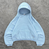 Oversized cropped hoodie med blød kvalitet og trendy pasform