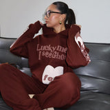 Oversized hoodie med statement print og afslappet pasform