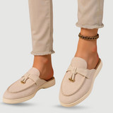 Slip-On Mules med Ruskindslook og Metalspænde til Kvinder