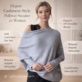 Oversize Bluse med Bådhals – Elegant og Afslappet Hverdagsstil