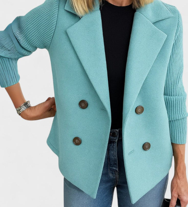 Klassisk Dobbeltradet Blazer med Elegant Snit og Tidløs Stil