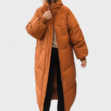 Gabriela™ | Lang pufferjakke med hætte og afslappet pasform – maksimal varme med moderne stil