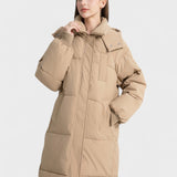 Gabriela™ | Lang pufferjakke med hætte og afslappet pasform – maksimal varme med moderne stil