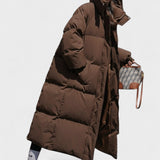 Gabriela™ | Lang pufferjakke med hætte og afslappet pasform – maksimal varme med moderne stil