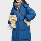 Gabriela™ | Lang pufferjakke med hætte og afslappet pasform – maksimal varme med moderne stil
