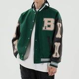 Varsity Jakke med Broderede Bogstaver og Cool Streetstil