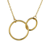 Dobbelt ring halskæde til kvinder – symbol på kærlighed og samhørighed