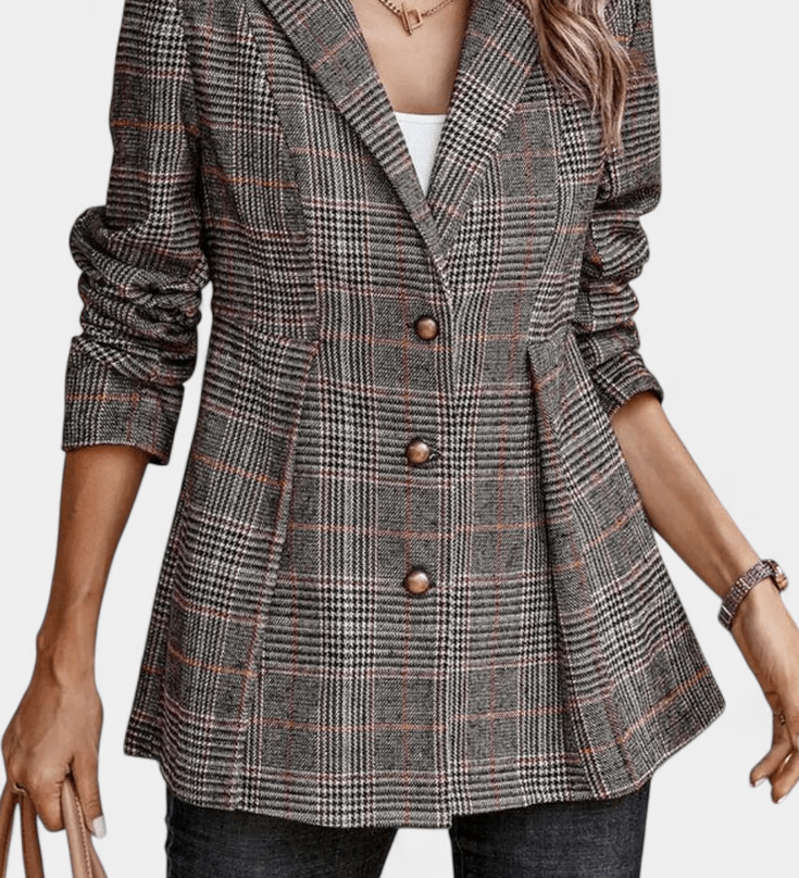 Ternet Blazer med Tailored Pasform – Tidløs Stil til Hverdag og Kontor