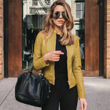 Kort dame læderjakke – stilfuld jakke i moderne bikerlook