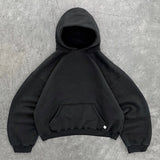 Oversized cropped hoodie med blød kvalitet og trendy pasform