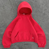 Oversized cropped hoodie med blød kvalitet og trendy pasform