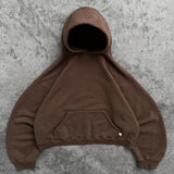 Oversized cropped hoodie med blød kvalitet og trendy pasform