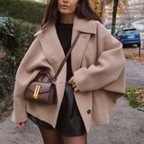 Trendy oversized uldjakke til kvinder med elegant pasform