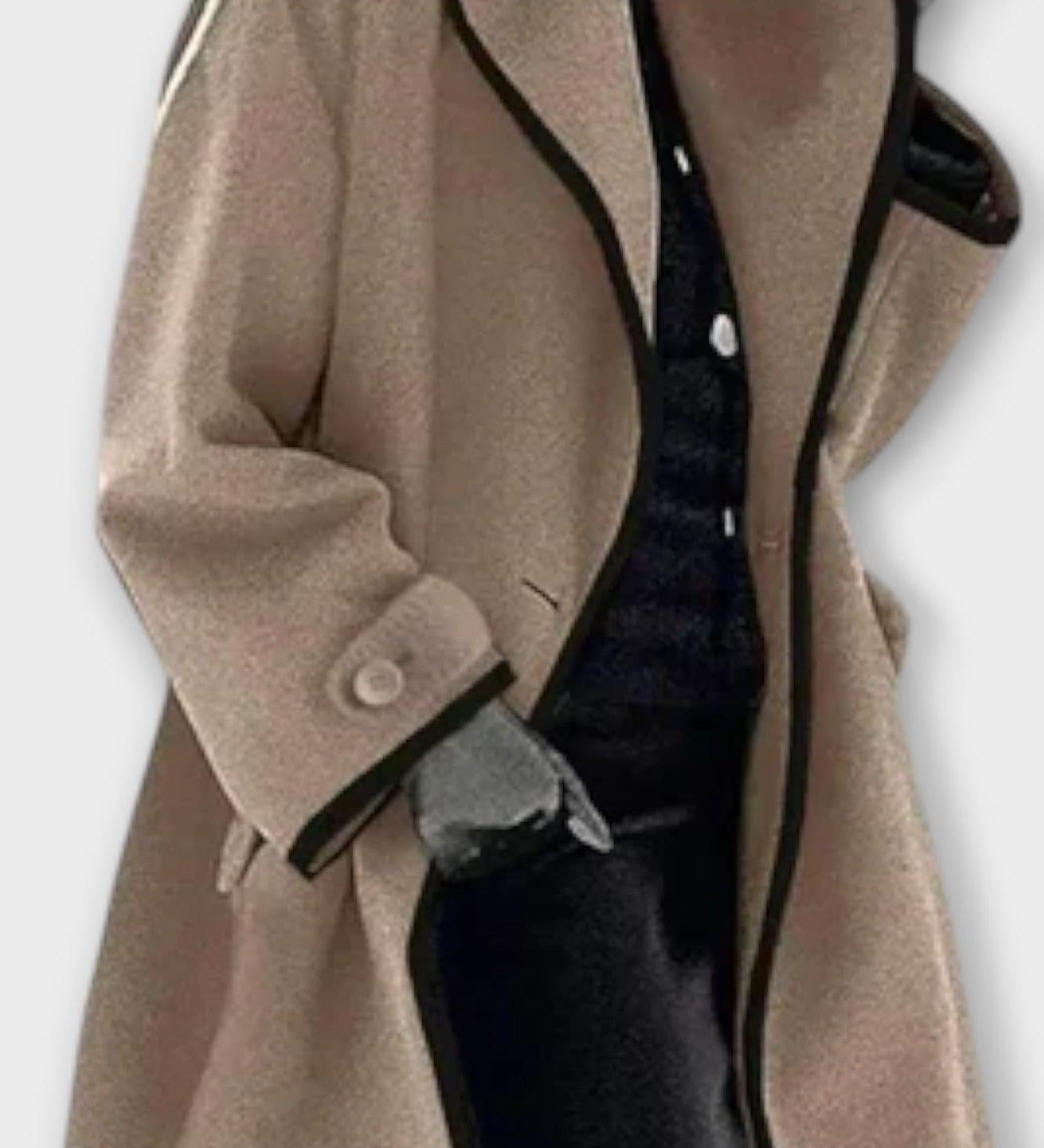 Elegant Blazer Frakke med Kontrastkant – Moderne Snit og Stilrent Look