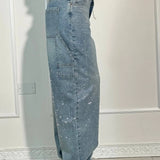 Baggy jeans til kvinder med malerpletter – afslappet stil og kreativt design