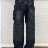 Baggy jeans til kvinder med malerpletter – afslappet stil og kreativt design