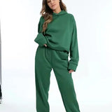 Oversized sweat sæt med hoodie og bukser i blød kvalitet