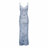 Blomstret sommerkjole med stropper – Lang og feminin stil