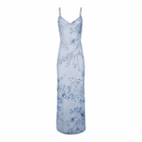 Blomstret sommerkjole med stropper – Lang og feminin stil