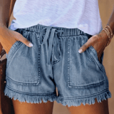 Denim Shorts med Elastisk Talje – Afslappet Sommerkomfort med Stil