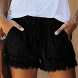 Denim Shorts med Elastisk Talje – Afslappet Sommerkomfort med Stil