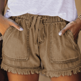 Denim Shorts med Elastisk Talje – Afslappet Sommerkomfort med Stil