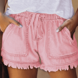 Denim Shorts med Elastisk Talje – Afslappet Sommerkomfort med Stil