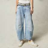 Vide Jeansbukser med Høj Talje – Casual Denim Komfort fra XS til 3XL