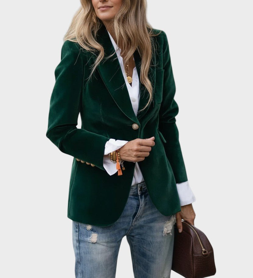 Klassisk Blazer med Elegant Snit og Tidløs Hverdagsstil