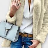 Kort Teddy Jakke med Lynlås – Blød Komfort og Casual Look