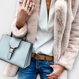 Kort Teddy Jakke med Lynlås – Blød Komfort og Casual Look