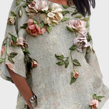 Let Bluse med Blomstermotiv og Løs Pasform – Naturlig Feminin Stil