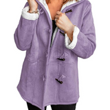 Varm damefrakke med kunstpelsfor – hyggelig vinterjakke i elegant design