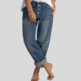 Højtaljede Jeans med Afslappet Pasform – Casual Komfort med Stil