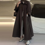 Lang Oversized Frakke med Elegant Silhuet
