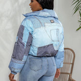 Kort dunjakke til kvinder – moderne denimlook og varm vinterstil