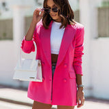 Dame blazer – dobbeltradet design i casual look