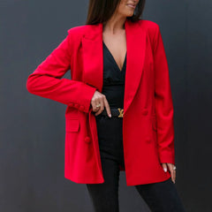 Dame blazer – dobbeltradet design i casual look