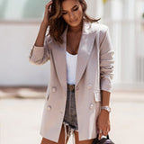 Dame blazer – dobbeltradet design i casual look