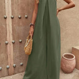 Strapless dame jumpsuit med brede ben