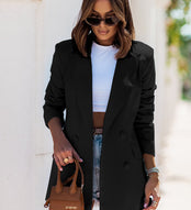 Dame blazer – dobbeltradet design i casual look
