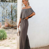 Off-Shoulder Jumpsuit med Løs Pasform til Damer