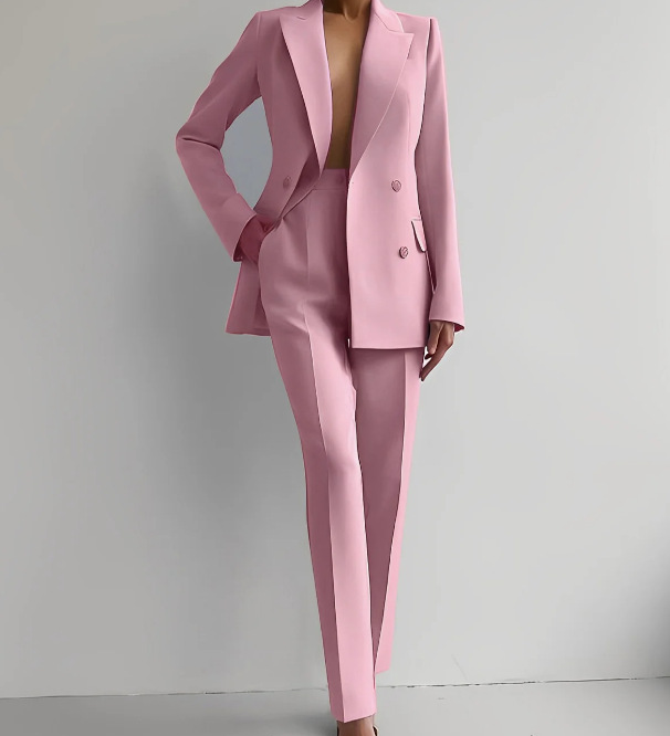 Skræddersyet Jakkesæt med Blazer og Bukser – Elegant Powerlook