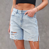 Distressed Denim Shorts med Slids – Cool & Råt Sommerlook