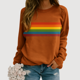 Regnbue Sweater med Afslappet Pasform